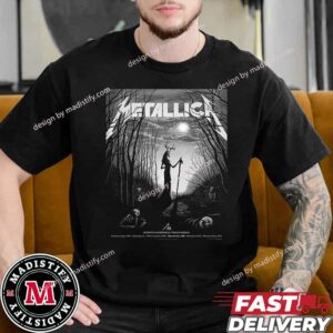 Merch Poster Metallica M72 Edmonton Pop-Up In Alberta Canada On August 23th And 25th M72 North American Tour 2024 At Commonwealth Stadium Art By Stag Of the Haunted Forest Essentials Unisex T-Shirt