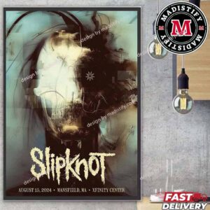 Merch Poster Slipknot Tour 2024 At Mansfield MA Xfinity Center On August 15th 2024 Home Decor Poster Canvas