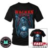 Metal Merch Wacken Open Air Festival 2025 Saucer UFO 34 Years Of Metal Madness Two Sides T-Shirt