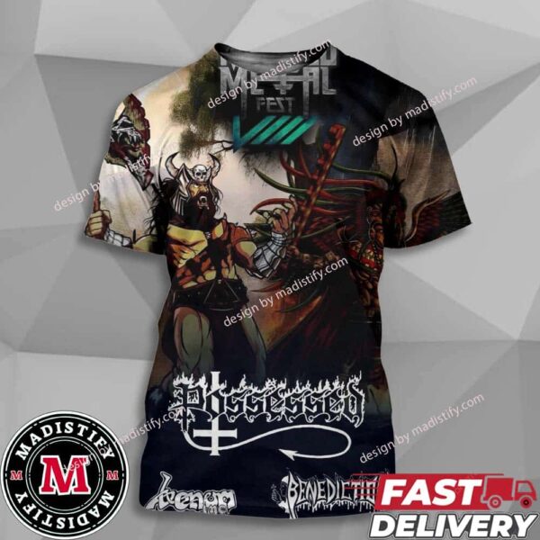 Mexico Metal Fest 2024 Possessed Poster Full Line Up Unisex All Over Print T-Shirt