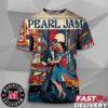 Official Pearl Jam Poster For The Show In Chicago At Wrigley Field Stadium On August 29th And 31st 2024 With Glen Hansard Art By Brad Klausen Essentials All Over Print Shirt