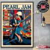 Official Pearl Jam Poster For The Show In Chicago at Wrigley Field Stadium On August 29th And 31st 2024 With Glen Hansard Horizontal Poster Home Decor