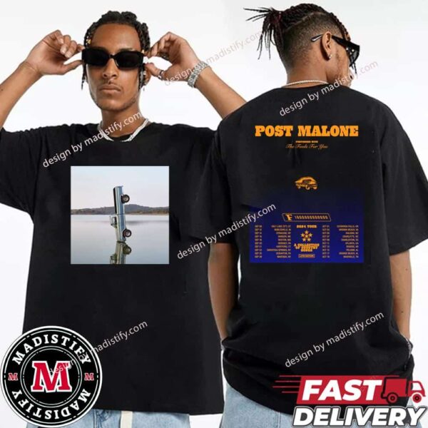 Post Malone The F-1 Trillion Tour 2024 A Collection Of Country Songs Live Nation Schedule List Unisex Two Sided T-Shirt