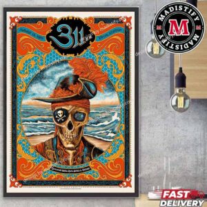 Poster For 311 Band Show In Florida 2024 At Tampa On August 18th Home Decor Poster Canvas