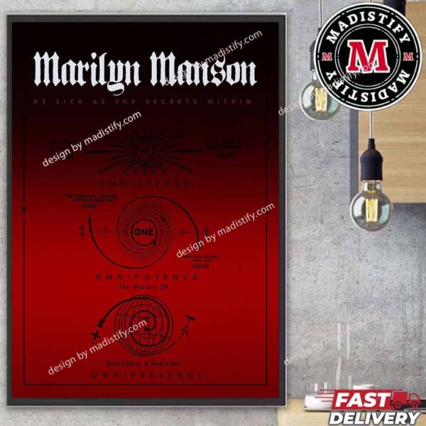 Poster For As Sick As The Secrets Within Marilyn Manson Fan Gift Home Decor Poster Canvas