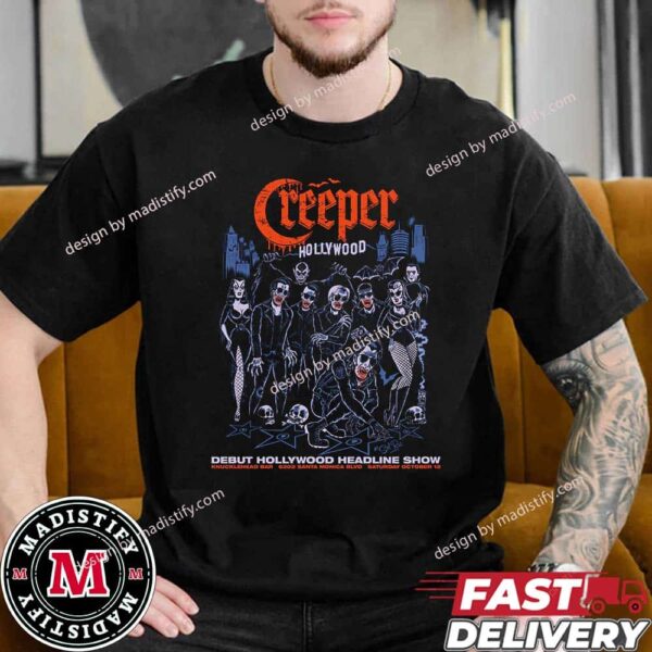 Poster For Creeper Debut Hollywood Headline Show 2024 In USA On October 12 At Knicklehead Bar 6202 Santa Monica BLVD Unisex Essentials T-Shirt