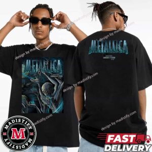 Second Night In M72 Edmonton Alberta Commonwealth Stadium On 25th August 2024 North America Tour No Repeat Weekend Metallica Pop-Up Merch Tee Shop Unisex Two Sides T-Shirt