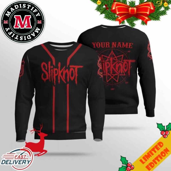 Slipknot Custom Name 2024 Chirstmas Gifts 2024 Xmas For Family And Friends Ugly Sweater