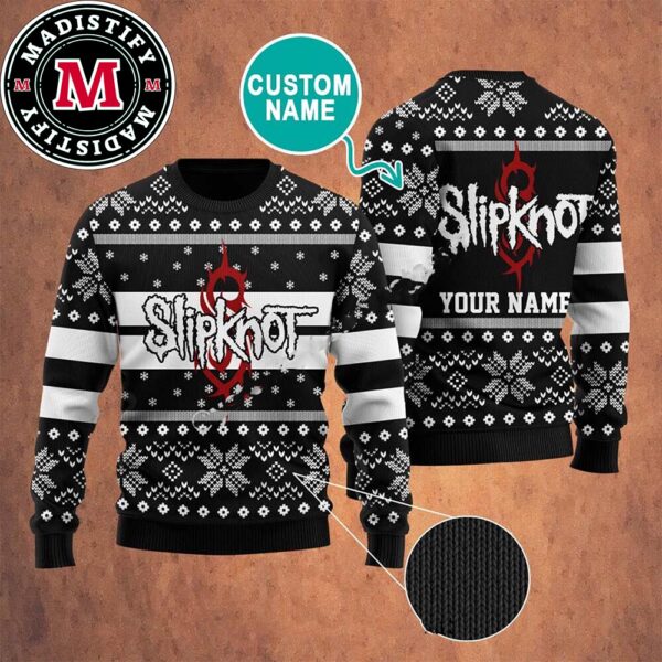 Slipknot Rock Band Christmas Ugly Wool Knitted Chirstmas Gifts 2024 Xmas For Family And Friends Ugly Sweater