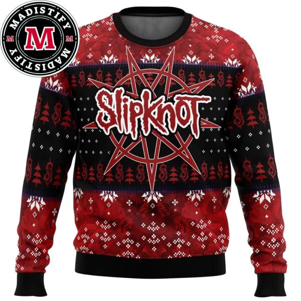 Slipknot Ugly Christmas Logo Chirstmas Gifts 2024 Xmas For Family And Friends Ugly Sweater