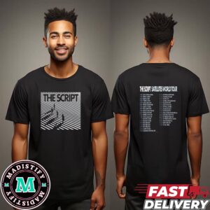 The Script Are Returning To Australia Next January On Their Satellites World Tour 2024 Schedule Lists Two Sides T-Shirt