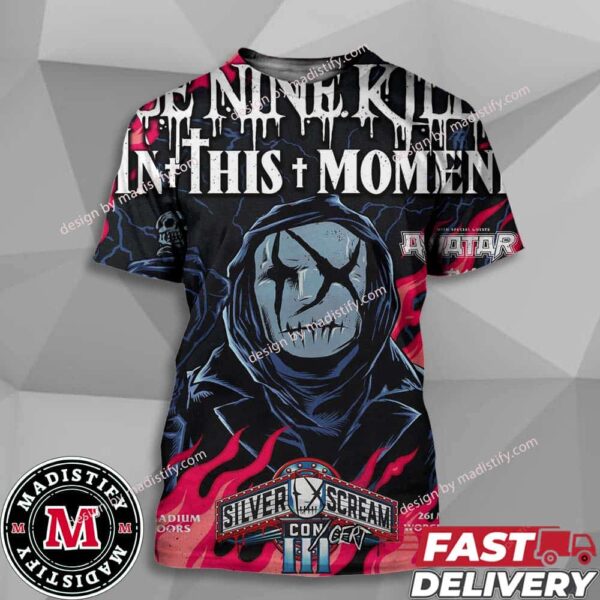 The lineup And Details For The Silver Scream Con Concert 2024 Ice Nine Kills On September 14th Unisex All Over Print T-Shirt