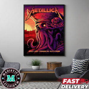 Tonight In Foxborough Gillette Stadium 2nd Night US No Repeat Weekend M72 North American Tour Metallica August 4 2024 Poster Canvas