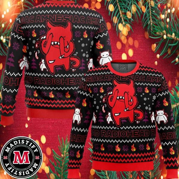 Amnesiac Radiohead Ugly Christmas Sweater 2024 Unisex Sweater Xmas