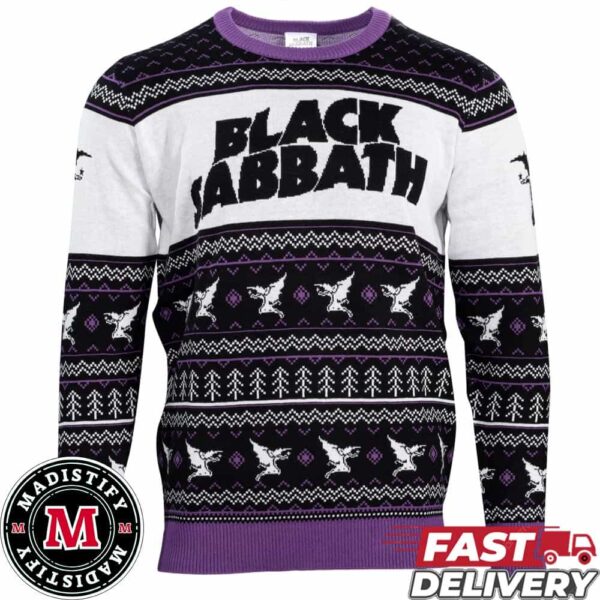 Black Sabbath Flying Demon Ugly Christmas Sweater