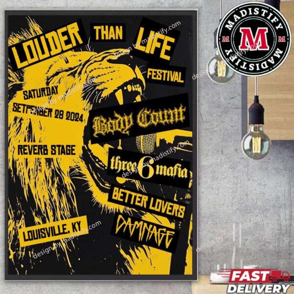 Body Count Louder Than Life Festival On September 28th 2024 Full Line Up Home Decor Poster Canvas