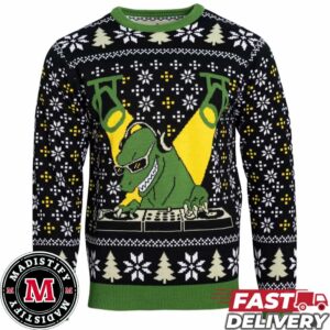 DJ T-Rex Ugly Christmas Sweater