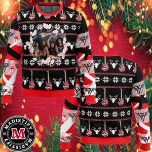 Eddie Van Halen Ugly Christmas Sweater 2024 Unisex Sweater Xmas