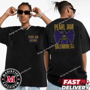 Event Tee Pearl Jam Dark Matter In The DMV Show Tonight In Baltimore On September 12th 2024 At CFG Bank Arena Merchandise Two Sides Tee Shirt