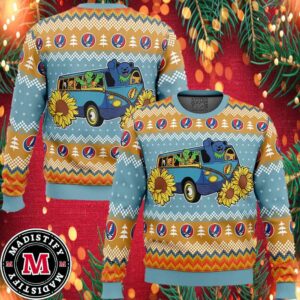 Grateful Dead Bus Grateful Dead Ugly Christmas Sweater 2024 Unisex Sweater Xmas