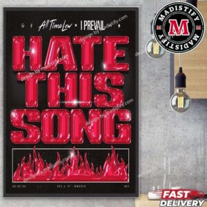 Hate This Song By All Time Low x I Prevail Official Release On September 16th 2024 Home Decor Poster Canvas