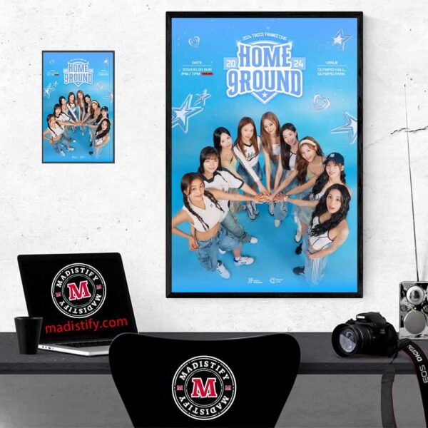 Home 9Round 2024 Twice Fanmeeting Play Ball Together At Olympic Hall And Beyond Live On October 20th Home Decor Poster Canvas