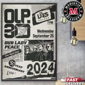 Iconic Canadian Rock and Our Lady Peace Show Special Pne Night Only Performance At Lees Palace On September 25th 2024 Home Decor Poster Canvas