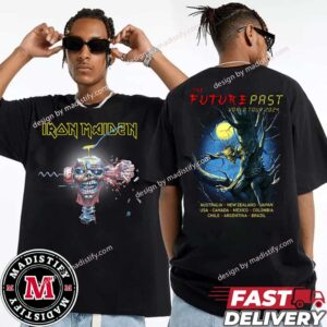 Iron Maiden The Future Past 2024 Tour Can I Play With Madness Fear Of The Dark Tour Dates Two Sides Unisex Tee Shirt