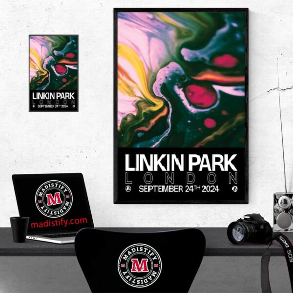 Linkin Park From Zero In London World Tour Officials Poster On September 24th 2024 Home Decor Poster Canvas