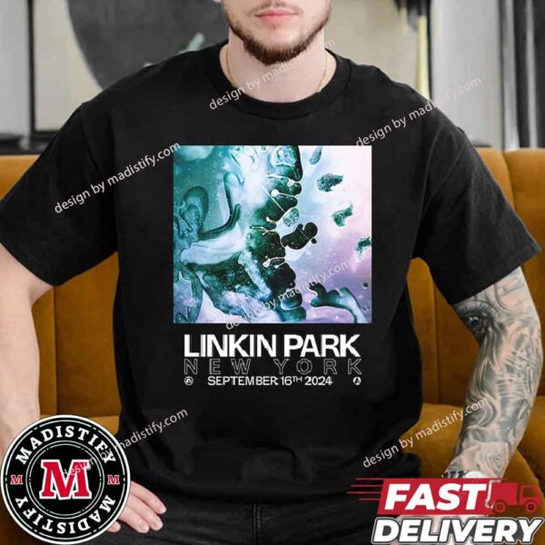 Linkin Park From Zero New York World Tour Officials Poster On September 16th 2024 Unisex Tee Shirt