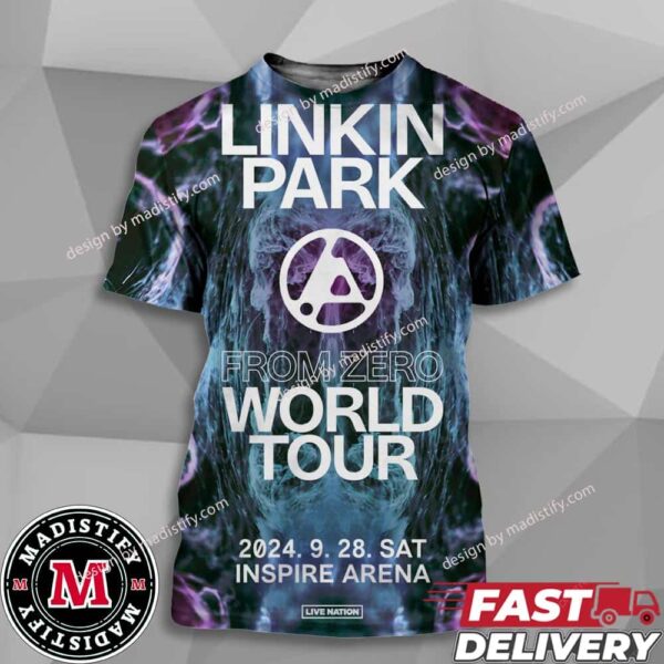 Linkin Park From Zero World Tour 2024 On September 28th Show At The Inspire Arena In Seoul Essemtials All Over Print Tee Shirt