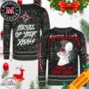 Metallica Enter Santaman Snowflakes Ninja Star Logo Pattern Christmas Metallica Ugly Sweater