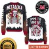 Metallica Enter Santaman Snowflakes Ninja Star Logo Pattern Christmas Metallica Ugly Sweater