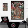 Metallica M72 CDMX Mexico City Night 4 Official Poster At Estadio GNP Seguros On September 29th 2024 Aztec Snake Artwork By Juan Ma Orozco Home Decor Poster Canvas