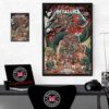 Metallica M72 CDMX Mexico City Night 3 Official Poster At Estadio GNP Seguros On September 27th 2024 Aztec Warriors Artwork By Juan Ma Orozco Home Decor Poster Canvas