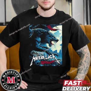 Metallica M72 Seattle WA Night 1 Merch Poster At Lumen Field On August 30th 2024 M72 North American Tour Final US No Repeat Weekend Art By The Wolf Unisex T-Shirt