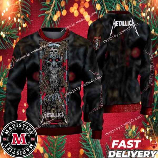 Metallica M72 World Tour Killer Full Show Combine Poster For Night 2 Of The European Run In Munich Germany 2024 Metallica Ugly Sweater Christmas