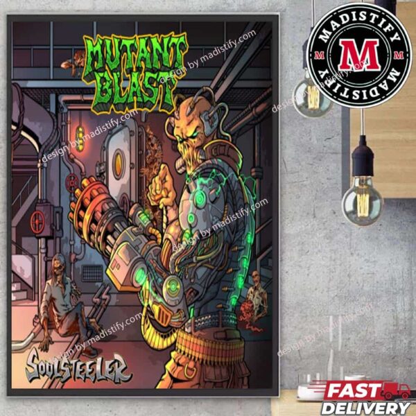 Mutant Blast By Soulsteeler Debut album From Helsinki Finnish Thrash Metal Outfit Release On September 6th 2024 Home Decor Poster Canvas