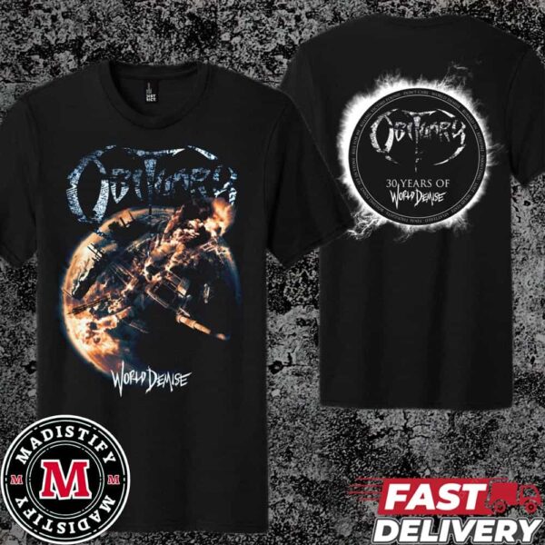 Obituary 30 Years Of World Demise T-Shirt Merch Full Album Performance Studio Stream Starts On October 7th 2024