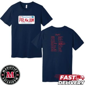 Pearl Jam Setlist Merch Tee For Boston MA At Fenway Park On September 15 And 17 2024 The Spirit Of America Two Sides Unisex T-Shirt