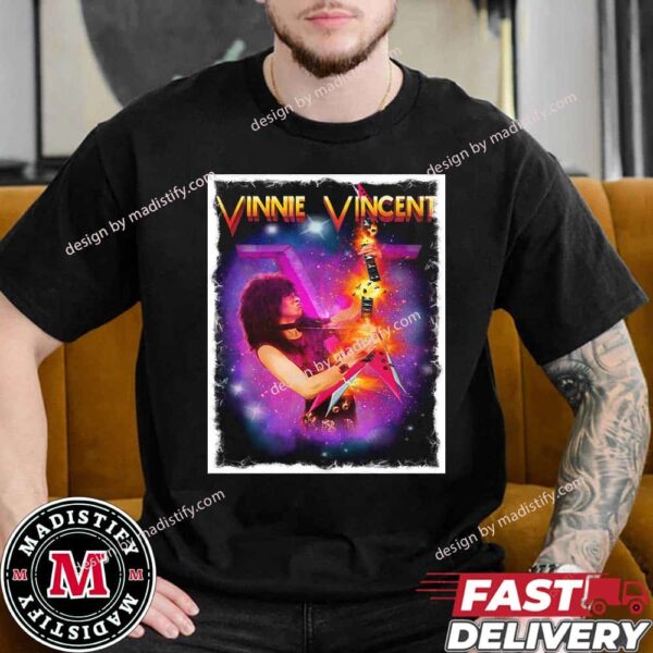 Poster For Vinnie Vincent Invasion Experience Update On September 17th 2024 Fan Gift Unisex Tee Shirt