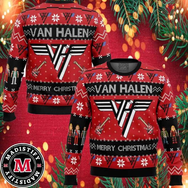 Van Halen Ugly Christmas Sweater 2024 Unisex Sweater Xmas