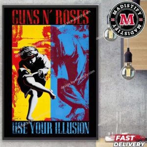 Vintage 1991-92 Guns N Roses Illusion Tour Use Your Illusion Home Decor Poster Canvas