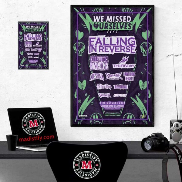 We Missed Urselves Fest 2024 Full Line Up With Falling In Reverse On October 5 Home Decor Poster Canvas