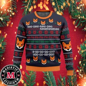 What Does The Fox Say Christmas Sweater 2024 Unisex Sweater Xmas