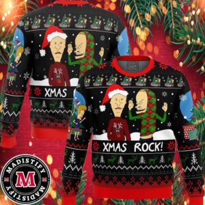 Xmas Rock Beavis and Butthead Ugly Christmas Sweater 2024 Unisex Sweater Xmas