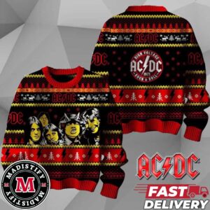 ACDC 2024 High Voltage Christmas Rock And Roll 1975 Ugly Sweater Christmas 2024