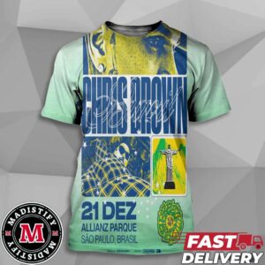 Chris Brown Show In Brasil 2024 At Allianz Parque Sao Paulo On December 21st Essentials All Over Print T-Shirt