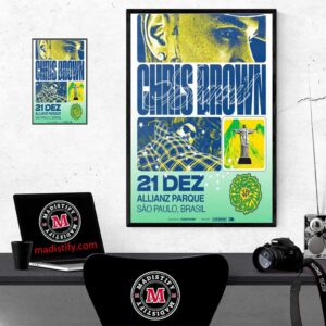 Chris Brown Show In Brasil 2024 At Allianz Parque Sao Paulo On December 21st Home Decor Poster Canvas