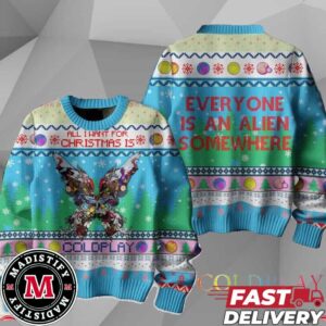 Coldplay Everyone Is An Alien Somewhere Christmas Ugly Sweater 2024